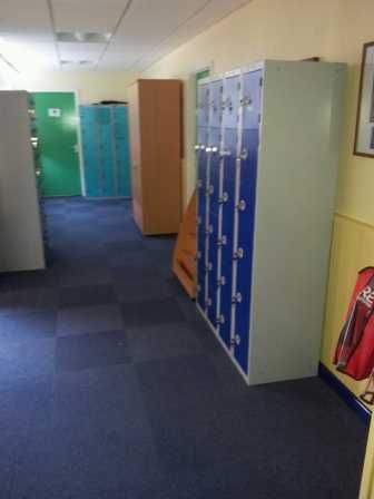 View of Lockers in Corridor