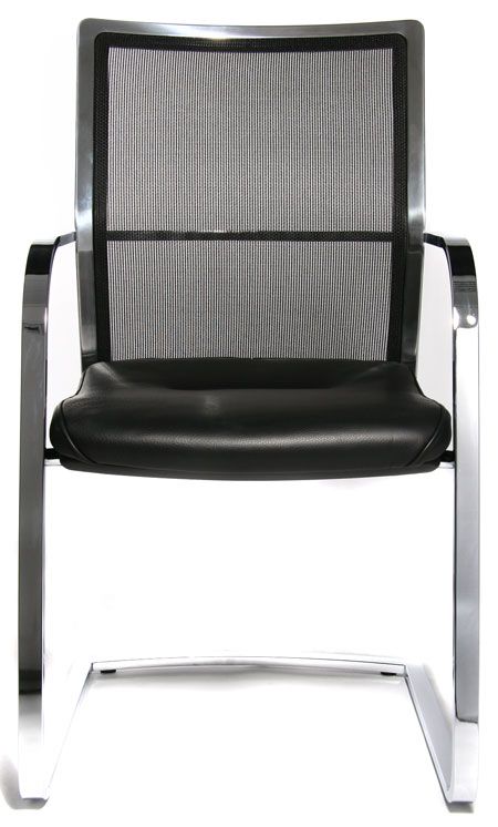 Archit Cantilever Executive Meeting Chair, Leather/Mesh