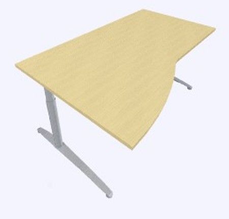 CanvAss flared wave desk LH 1600x1000/800 melamine top