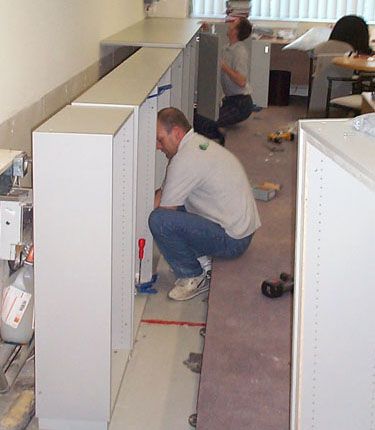 Base Cupboards Under Construction