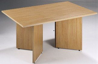 Rectangular Boardroom Table M25 2000x1000, Wood Legs