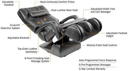 Zero-Gravity Massage Chair in  Leather