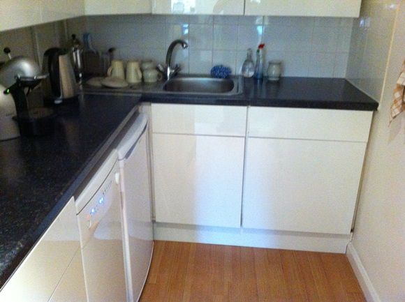 Kitchen with High Gloss White Doors