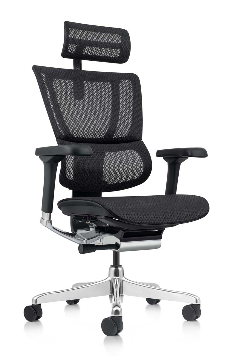 Mirus Elite 2023 Ergonomic Chair Mesh Black Frame with Headrest