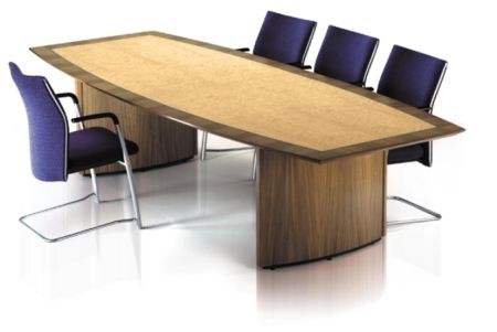 Boardroom Table, Barrel Shape, Aerofoil Base Veneer Group 1