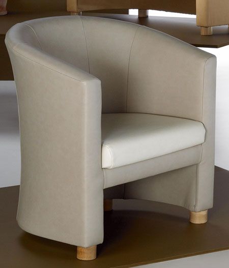 Protub Single Seat tub chair, beech feet, grp 1 fabric