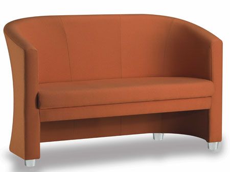 Protub Twin Seat tub chair, beech feet, grp 1 fabric
