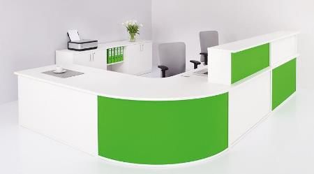 Reception Desk With Coloured Panels