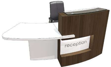 Curved Office Reception Desk - Xpression