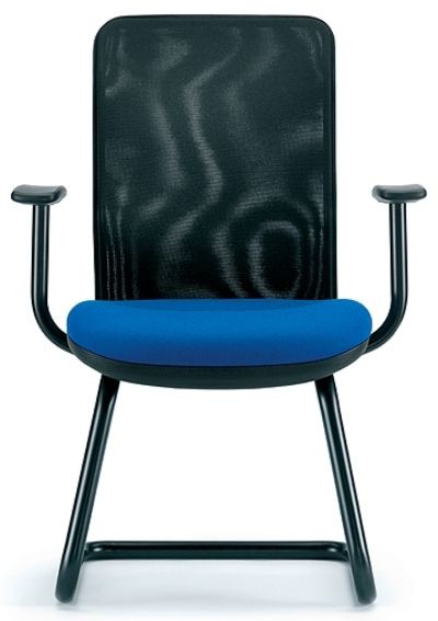 Upholstered back cantilever chair, no arms, grp 2 fabric