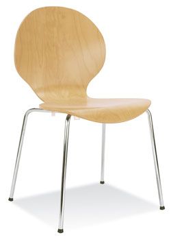 Caf� VI beech caf� chair (x 2)