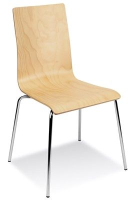 Caf VII Plywood Shell Square Back Caf Chair