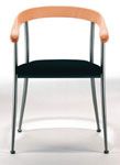 Milano guest chair/beech & alum frame/comfort fabric