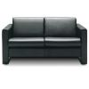 Aries Two Seat Sofa in Std Black leather - view 1