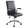 Martinez High Back Leather Faced Exec Chair Grey/Black (DD) - view 1