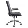 Martinez High Back Leather Faced Exec Chair Grey/Black (DD) - view 4