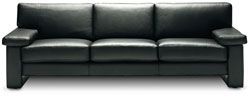 Taurus Three Seat Sofa in Std Black leather
