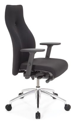 TAS High Back Synchro Task Chair, Adj Arms, Grp 2 Fabric