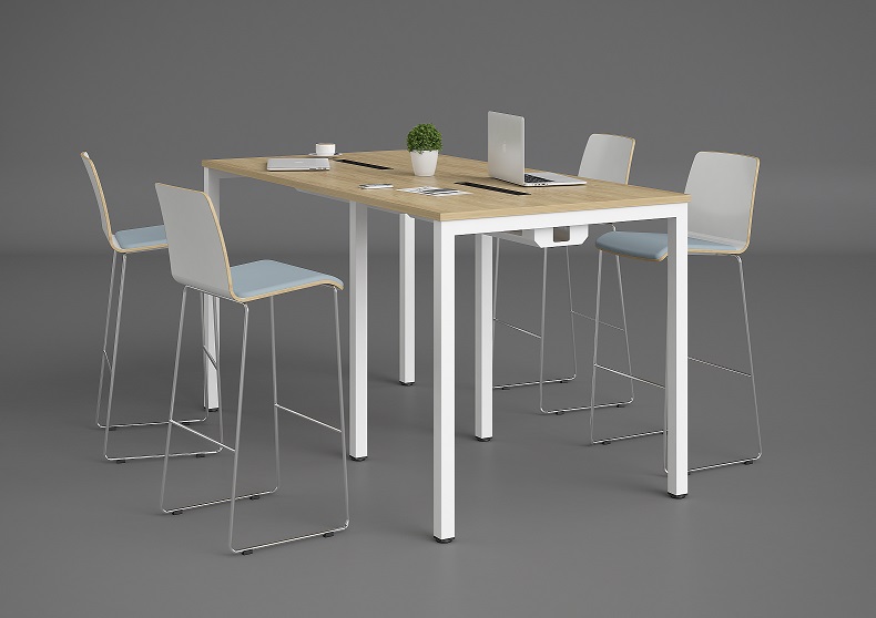 Relay, A Simple Steel Leg High Meeting Table