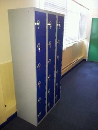 Steel School Lockers in Corridor