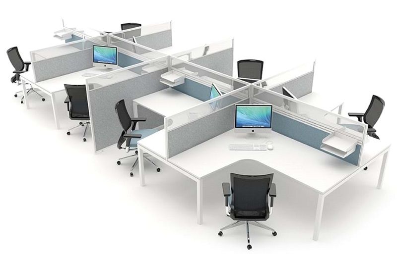 Office Layout Using (3.2) Galaxy Office Dividing Screens
