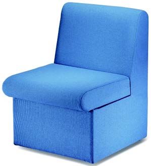 Alto Single Reception Seating Module (Stock Grey/Blue)