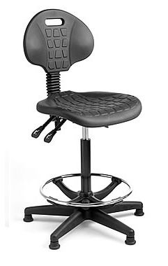 Industrial High Chair, Polyurethane, F/Ring, Castors*/Feet