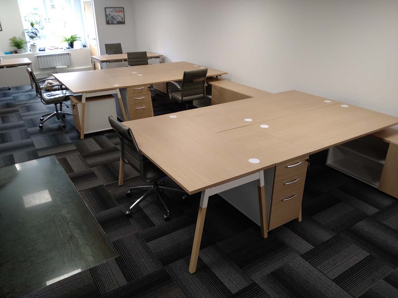 Oak OGI W Bench Desks in Canterbury