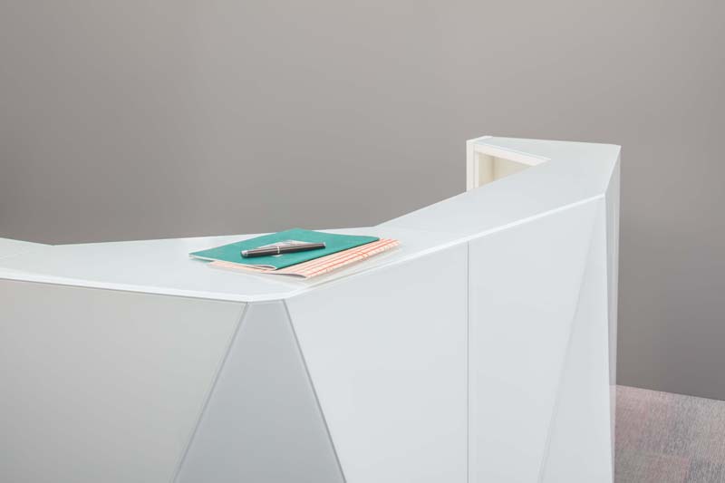 Stylish Glass Fronted Reception Desk Stylish Glass Fronted Reception Desk