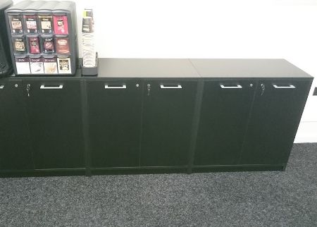 Black Laminate Cupboards for Hospitality