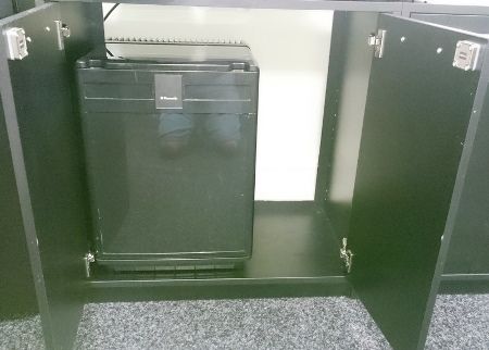 Mini Bar Fridge In Cupboard