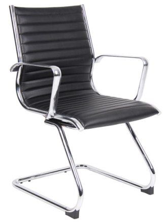 Bari Cantilever Leather Faced Visitors Chair (DD**)