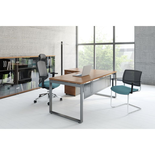 Ogi Q Office Desk with Ring Leg