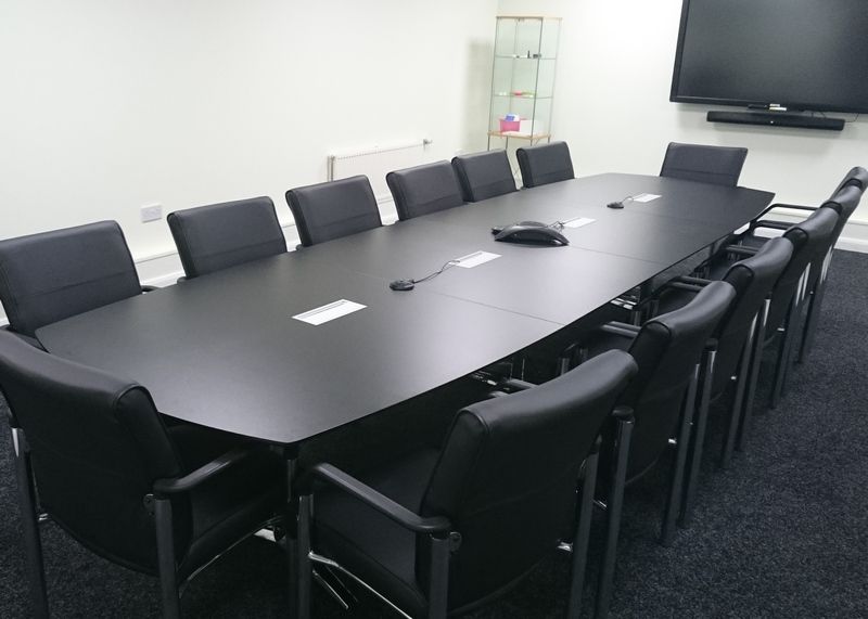 Switch Conference Table in Black Laminate 