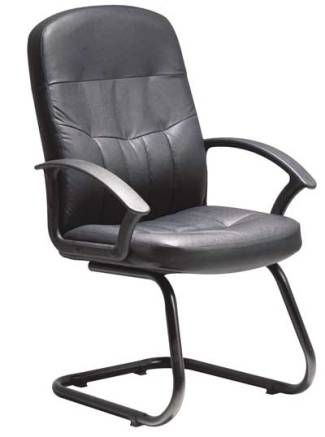 Cavalier Leather Faced Chair Black Cantilever Frame (DD**)