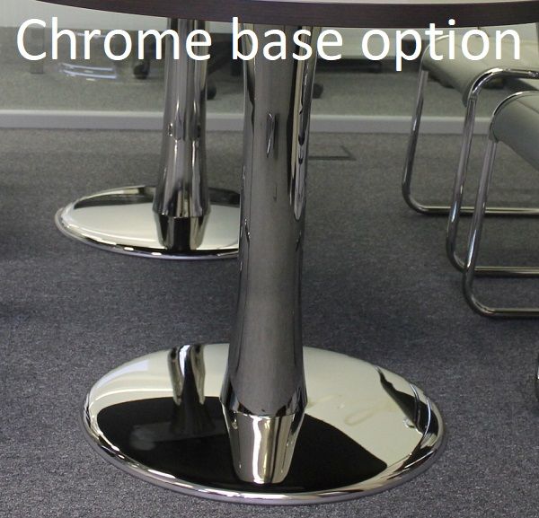 Round Meeting Table 1200mm Dia with Single Chrome Column Leg