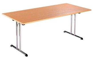 Folding Modular Meeting Table, Straight Leg