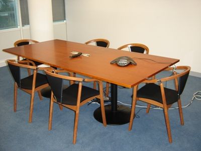 Square Meeting Tables in Cherry Veneer