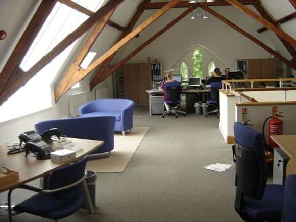 Converted Church With Exposed Beams