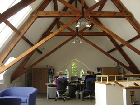 Modern Office Furniture in Converted Church