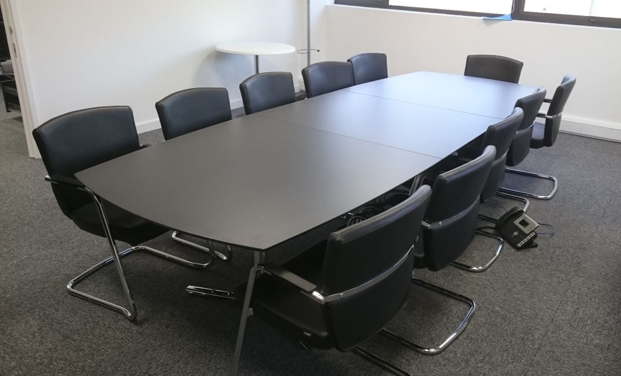 Black Switch Conference Table Installation Horley by Aerofoil Design