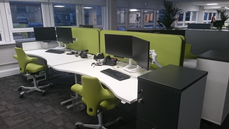 Lime Green Office Screens