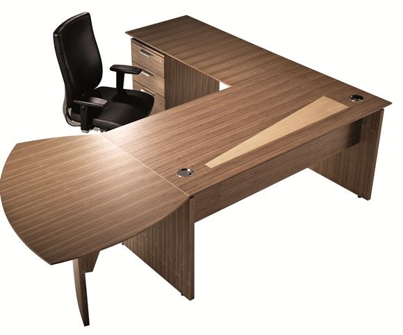 Rectangular Executive Desk With Return and Meeting Extension