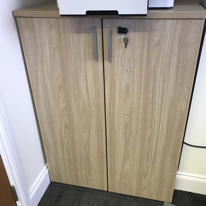 Tangent Double Door Cupboard in Elm Finish