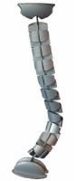 Vertical wire management cable spine with weight