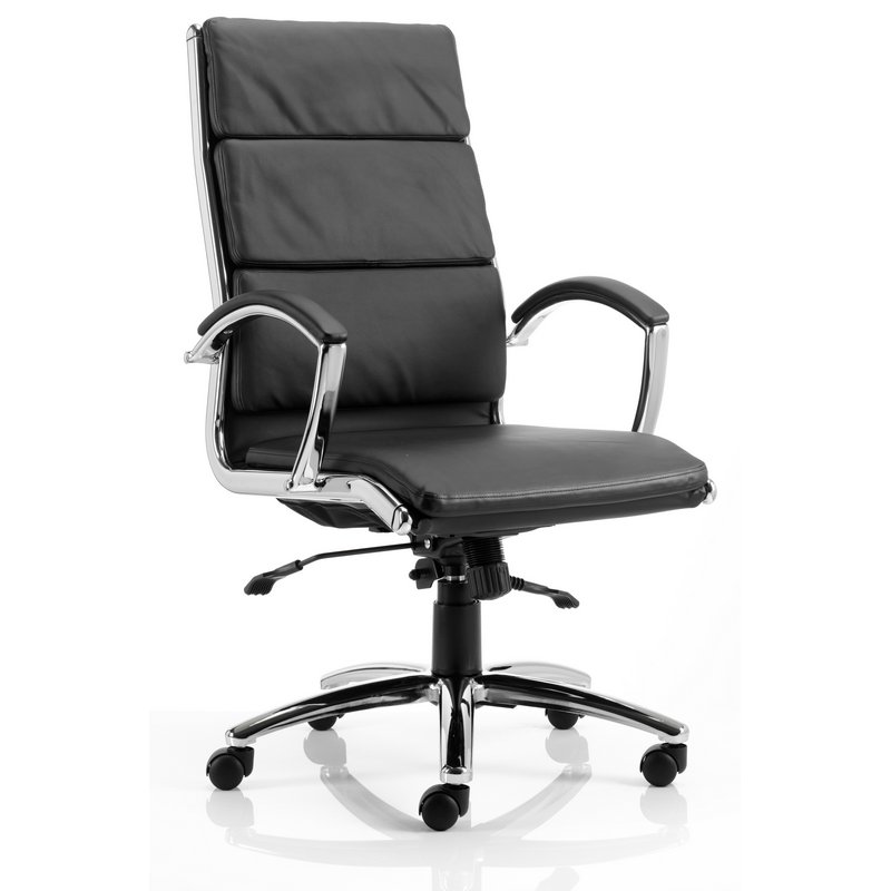 Classic Executive Chair High Back #Black/Tan/White
