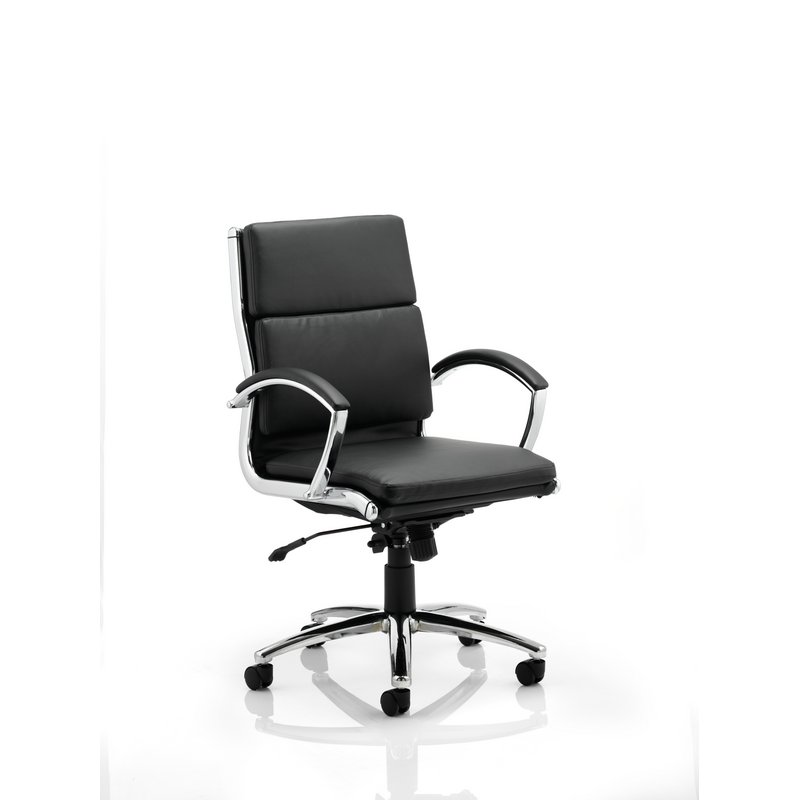 Classic Executive Chair Medium Back #Black/Tan/White