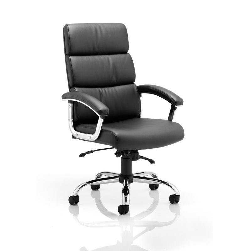 Desire High Executive Chair With Arms #Black/White