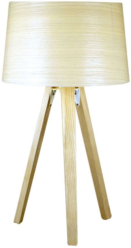 Essence Fluorescent Table Lamp, 12w, Wood Base, With Shade DL05