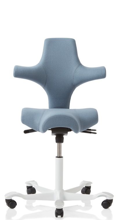 Capisco Ergonomic Chair, Saddle Seat, Silver Base, 200 Lift Grp3